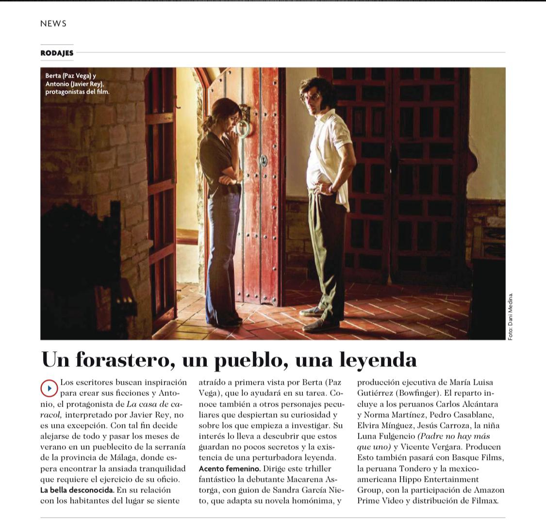 Fotogramas – 1 de septiembre – Se rueda LA CASA DEL CARACOL