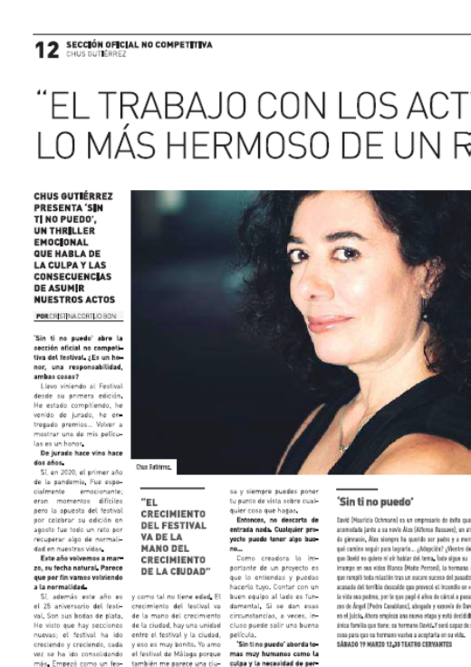 Diario FESTIVAL Málaga - El trabajo con los actores es lo más hermoso de un rodaje
